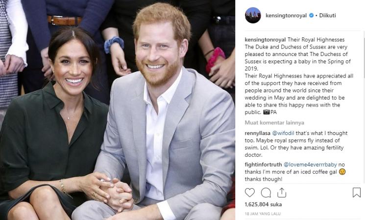 Meghan Markle hamil (Instagram/@kensingtonroyal)
