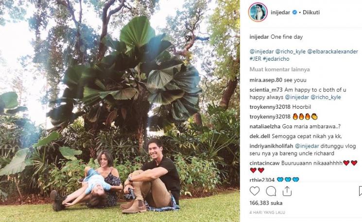 Richard Kyle, Jessica Iskandar dan El Barack Alexander. (Instagram/@inijedar)
