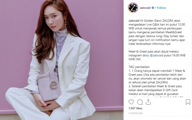 Jessica Jung ke Indonesia (Instagram/@zaloraid)