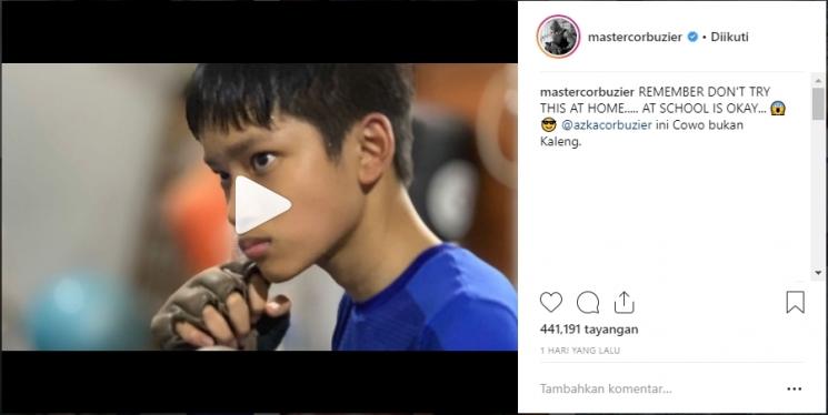 Deddy Corbuzier tanggapi video anaknya. (Instagram/@mastercorbuzier)