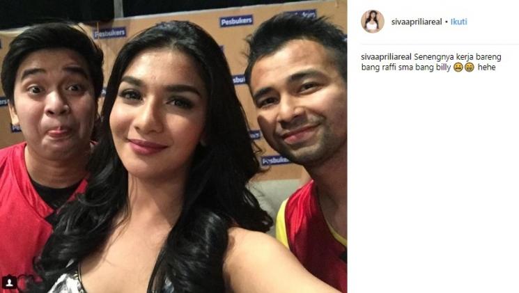 Billy Syahputra, Siva Aprilia dan Raffi Ahmad. (Instagram/@sivaapriliareal)