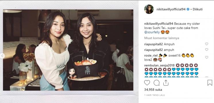 Ulang tahun adik Nikita Willy (Instagram/@nikitawillyofficiall4)