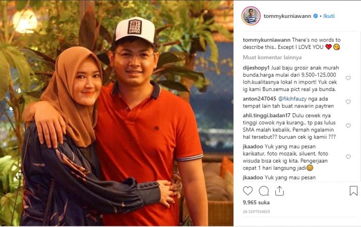 Tommy Kurniawan dan Lisya Nurrahmi (Instagram/@tommykurniawann)