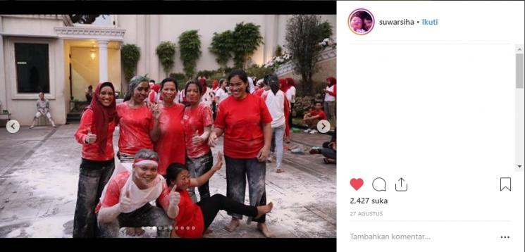 Geng asisten rumah tangga Anang Hermansyah. (Instagram/suwarsiha)