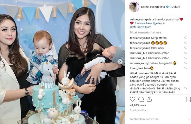 Pesta ulang tahun Cio. (Instagram/@celine_evangelista)