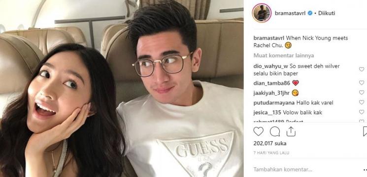 Natasha Wilona dan Verrell Bramasta. (Instagram/@bramastavrl)