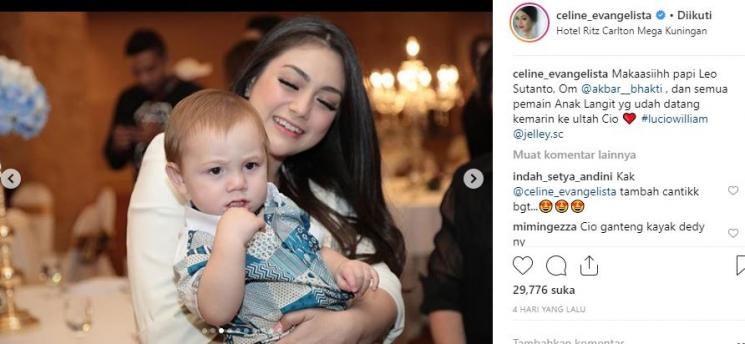 Pesta ulang tahun Cio. (Instagram/@celine_evangelista)