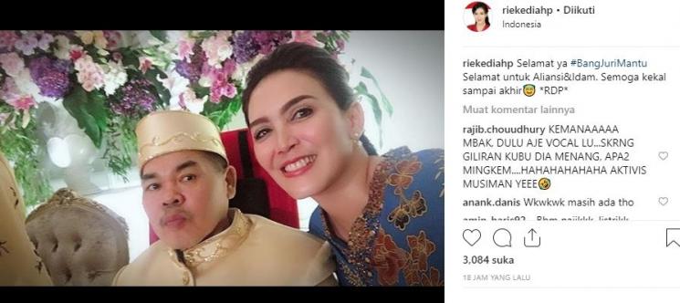Mat Solar dan Rieke Diah Pitaloka. (Instagram/@riekediahp)