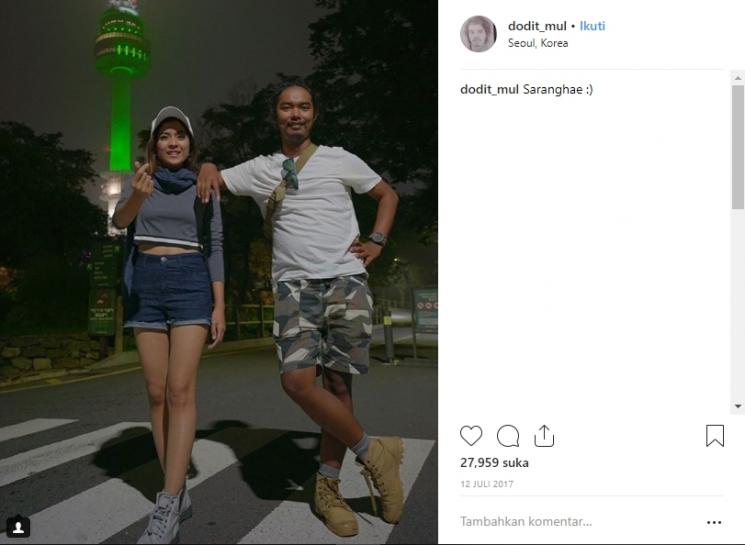 Kedekatan Dodit Mulyanto dengan seleb cantik. (Instagram/@dodit_mul)