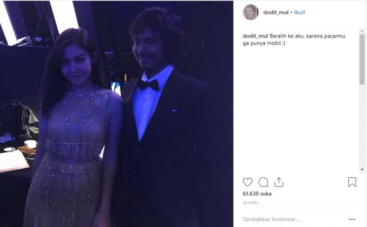 Kedekatan Dodit Mulyanto dengan seleb cantik. (Instagram/@dodit_mul)