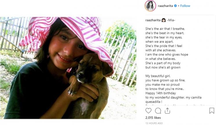 Putri Rahma Azhari (Instagram/@raazharita)