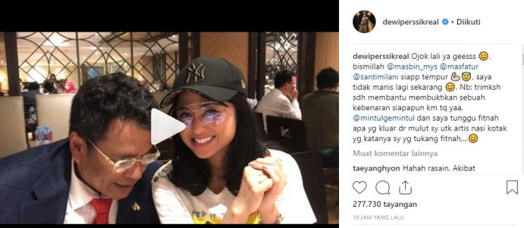 Hotman Paris dan Dewi Perssik (Instagram/@dewiperssikreal)