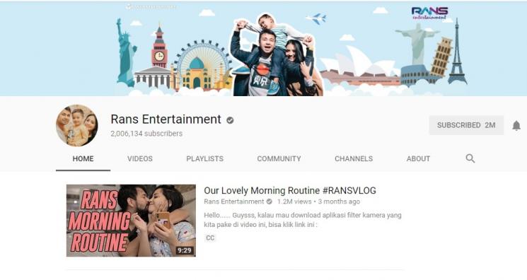 Bisnis Raffi Ahmad dan Nagita Slavina. (YouTube)