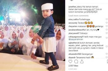 5 Potret Gemas Jan Ethes saat Ikut Apel Hari Santri