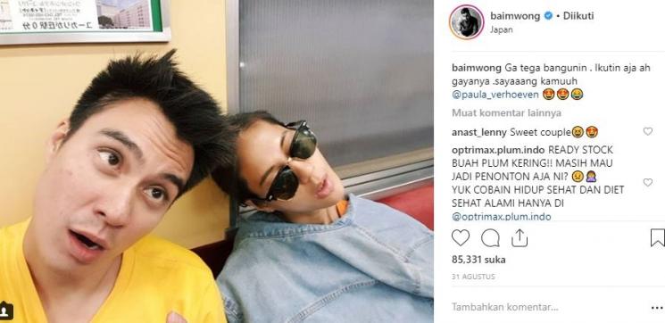 Baim Wong dan Paula Verhoeven. (Instagram/@baimwong)