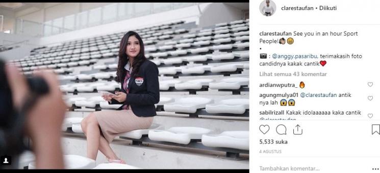Claresta Taufan. (Instagram/@clarestaufan)