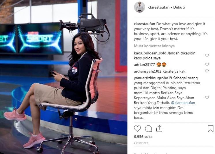 Claresta Taufan. (Instagram/@clarestaufan)