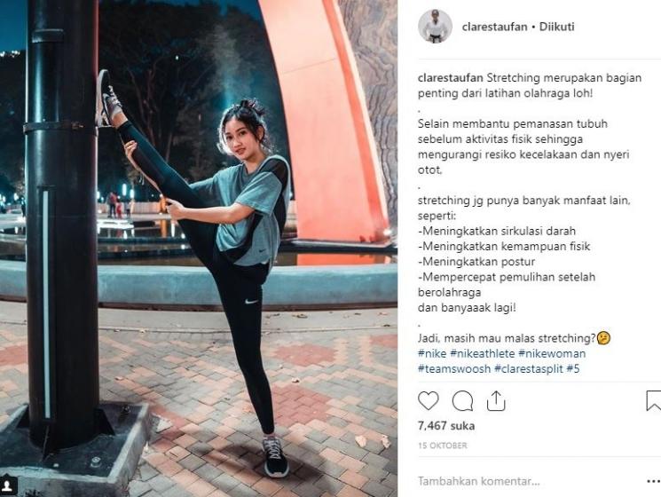 Claresta Taufan. (Instagram/@clarestaufan)
