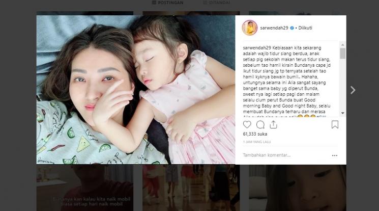 Sarwendah dan Thalia Putri Onsu. (Instagram/@sarwendah29)