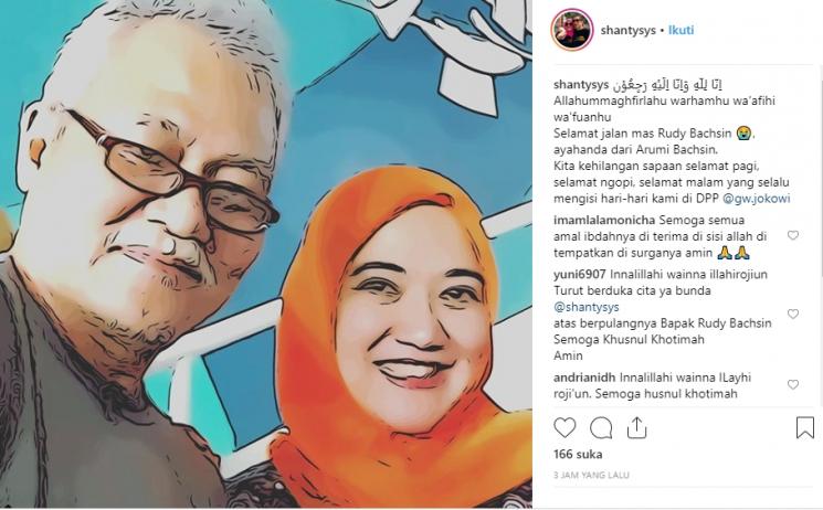 Istri almarhum Sys NS mengucapkan duka cita (Instagram/@shantysys)