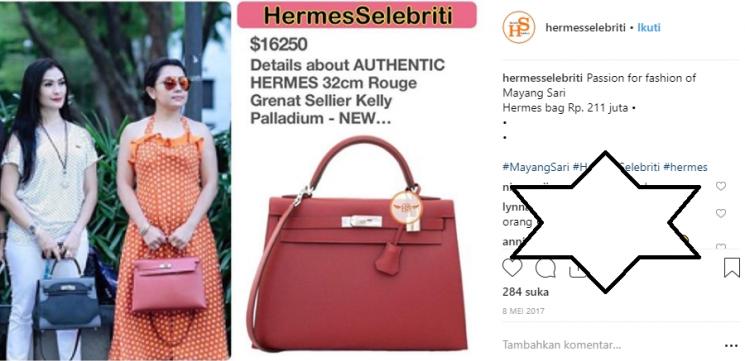 Koleksi Tas Hermes Mayangsari (Instagram/@hermesselebriti)