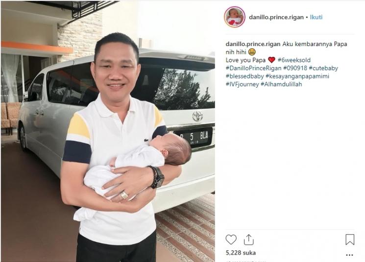 Ayah dari anak Bella Shofie. (Instagram/@danillo.prince.rigan)