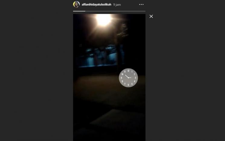 Instagram Story terakhir Alviani Hidayatul Solikha. (Instagram/@alfianihidayatulsolikah)