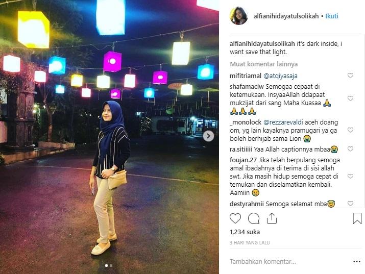 Postingan terakhir Alviani Hidayatul Solikha. (Instagram/@alfianihidayatulsolikah)