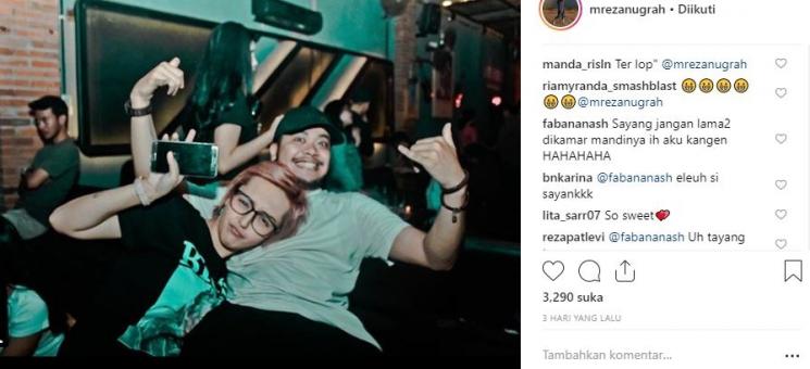 Reza Smash dan Fabiola. (Instagram/@mrezanugrah)