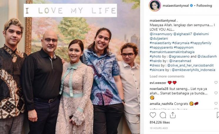 Al Ghazali, Irwan Mussry, Maia Estianty, El Rumi dan Dul Jaelani. (Instagram/@maiaestiantyreal)