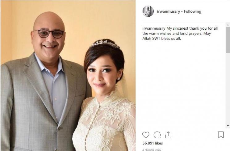 Postingan pertama Irwan Mussry setelah menikah. (Instagram/@irwanmussry)