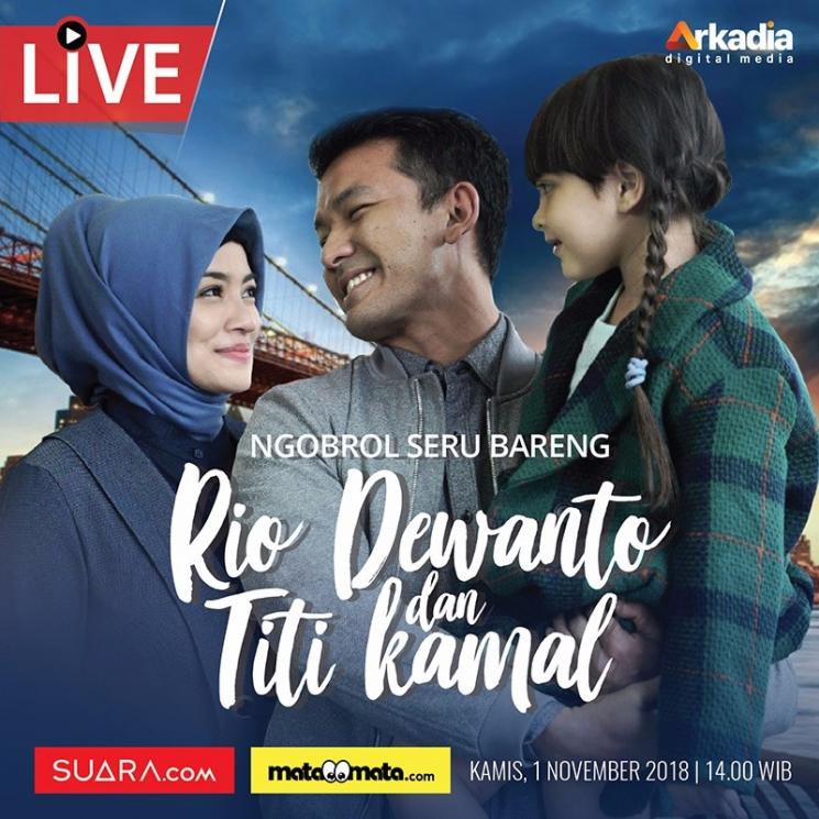 Teaser poster live Titi Kamal dan Rio Dewanto di Matamatadotcom