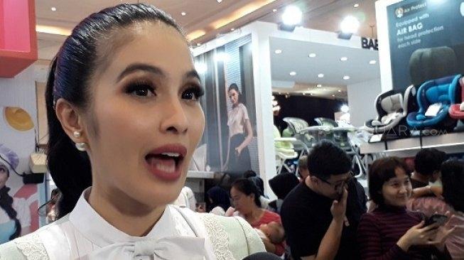 Sandra Dewi. (Suara.com/Ismail)