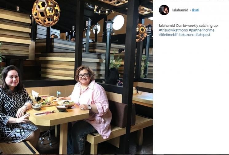 Tri Hanurita dan Lala Hamid. (Instagram/@lalahamid)