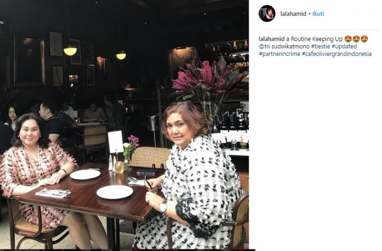 Tri Hanurita dan Lala Hamid. (Instagram/@lalahamid)