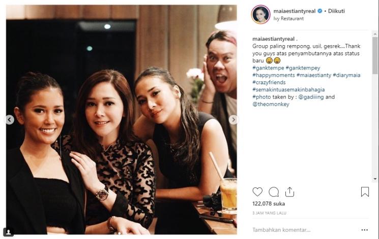 Pesta penyambutan Maia Estianty. (Instagram/@maiaestiantyreal)