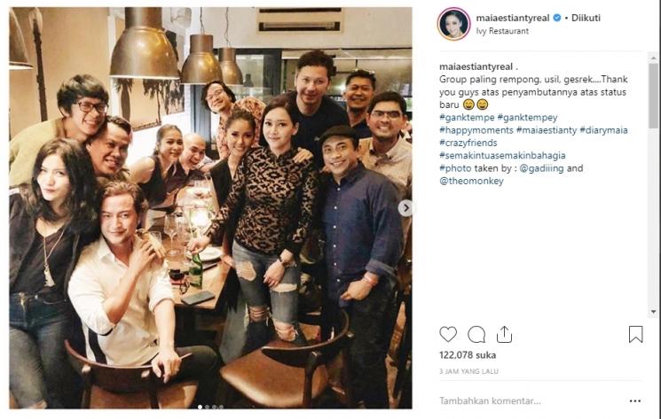 Pesta penyambutan Maia Estianty. (Instagram/@maiaestiantyreal)