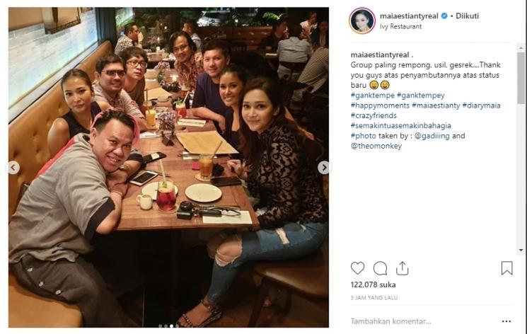 Pesta penyambutan Maia Estianty. (Instagram/@maiaestiantyreal)