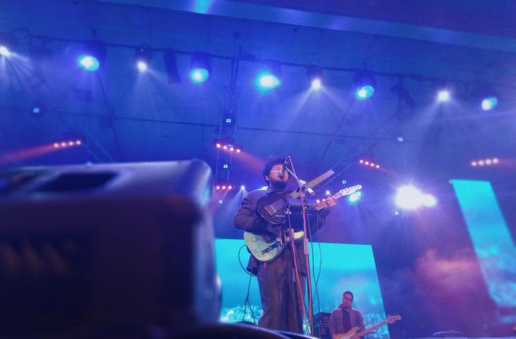 Penampilan Kunto Aji di UGM Jazz 2018, Sabtu (3/11/2018). (Matamata.com/Bima Sandria)