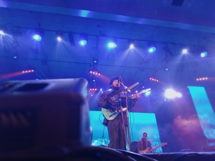 Penampilan Kunto Aji di UGM Jazz 2018, Sabtu (3/11/2018). (Matamata.com/Bima Sandria)