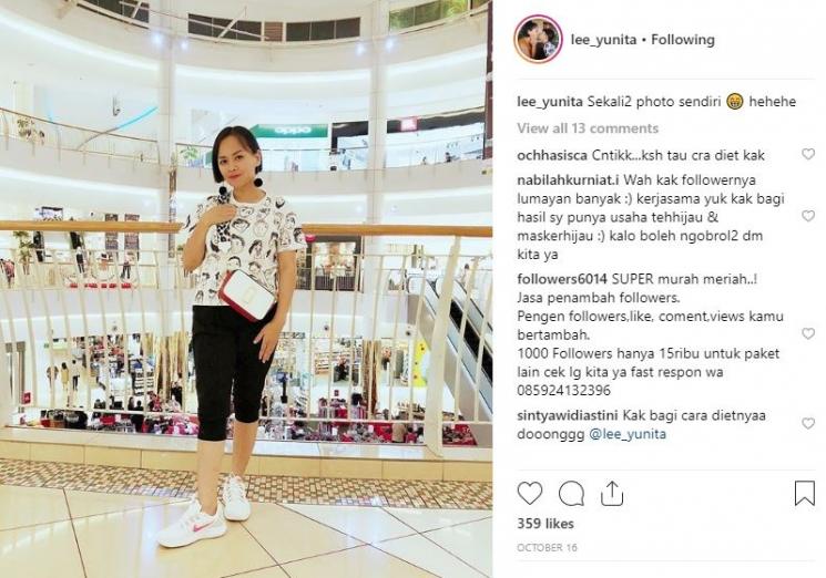 Yunita Lestari. (Instagram/@lee_yunita)