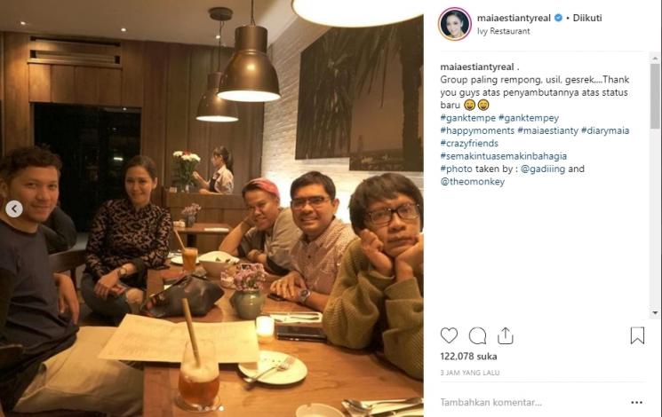 Pesta penyambutan Maia Estianty. (Instagram/@maiaestiantyreal)