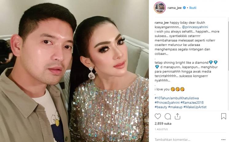 Syahrini dan Rama Jee. (Instagram/@rama_jee)