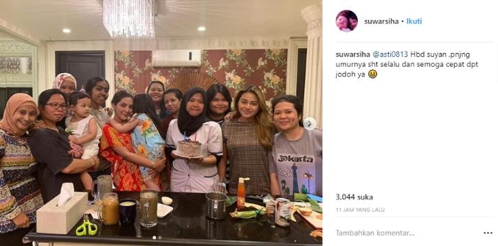 Momen ultah asisten Ashanty (Instagram/@suwarsiha)