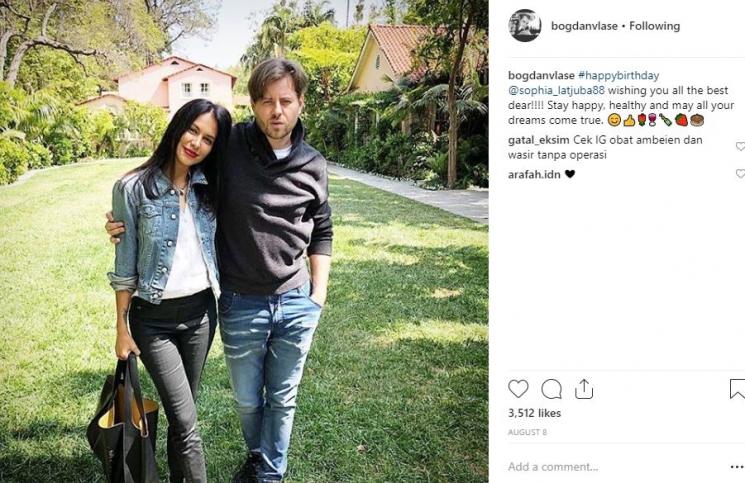 Sophia Latjuba dan Bogdan Vlase. (Instagram/@bogdanvlase)