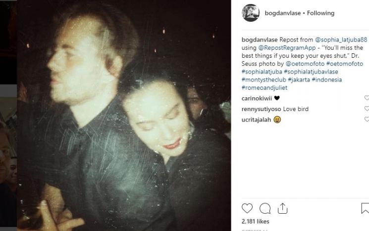 Sophia Latjuba dan Bogdan Vlase. (Instagram/@bogdanvlase)