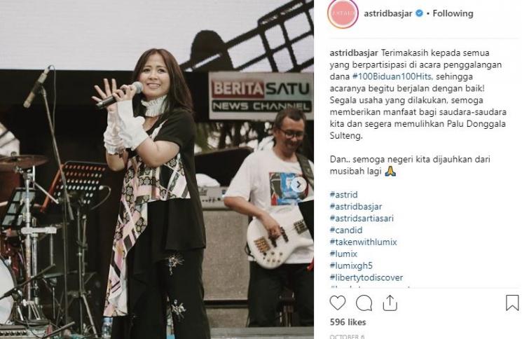 Astrid Sartiasari. (Instagram/@astridbasjar)