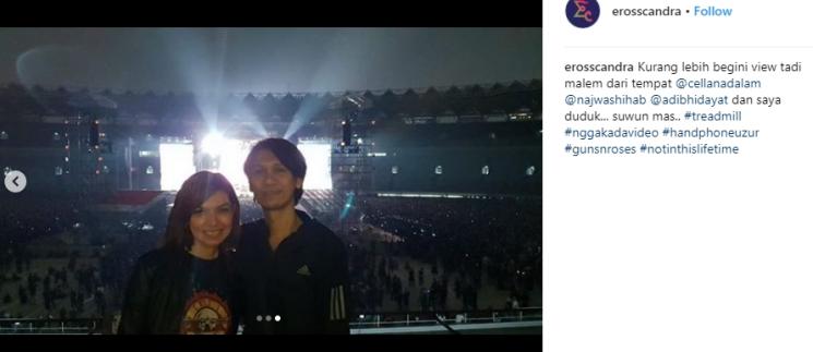 Najwa Shihab dan Eross Candra. (Instagram/@erosscandra)