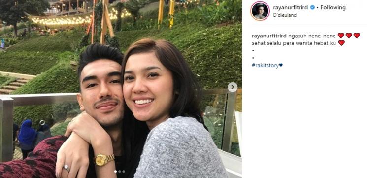 Raya Kitty dan suami. (Instagram/@rayanurfitrird)