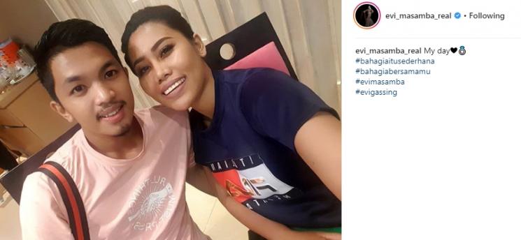 Evi Masamba dan suaminya. (Instagram/@evi_masamba_real)